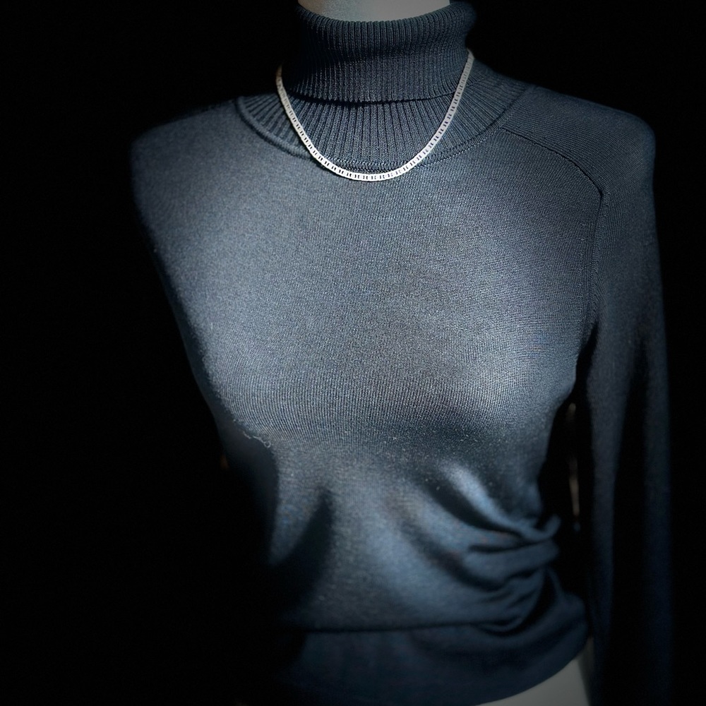 Sterling Silver Rectangular-Link Chain Necklace - image 4